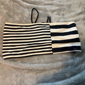 Michael Kors Black and White Bikini Top
